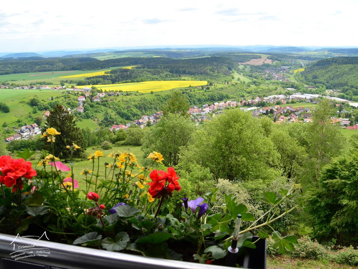 Die Triniushuette "Thueringens Schoenste Aussicht" Rauenstein Kültér fotó