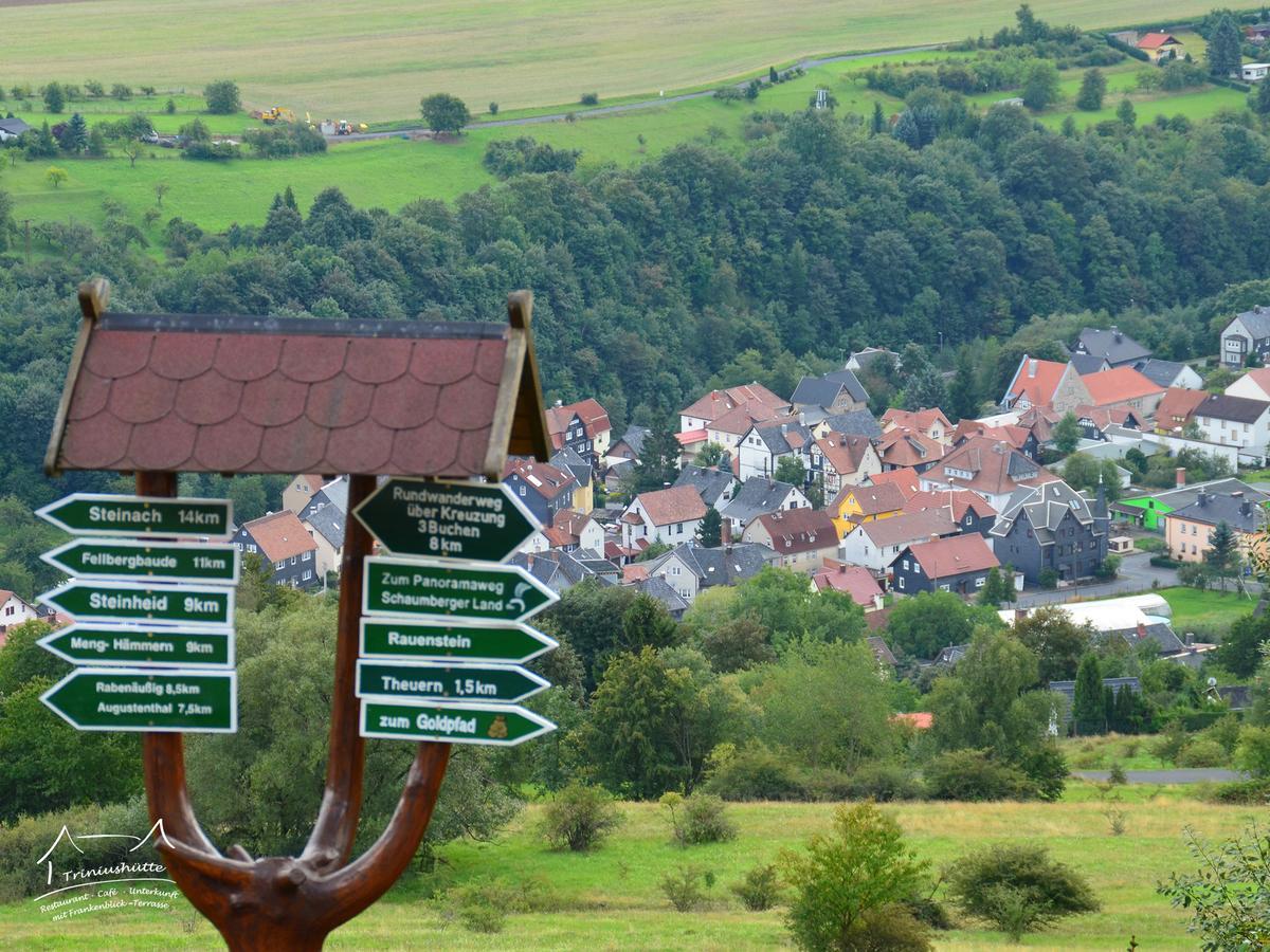 Die Triniushuette "Thueringens Schoenste Aussicht" Rauenstein Kültér fotó