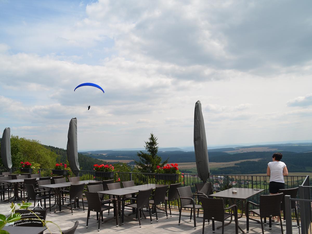 Die Triniushuette "Thueringens Schoenste Aussicht" Rauenstein Kültér fotó
