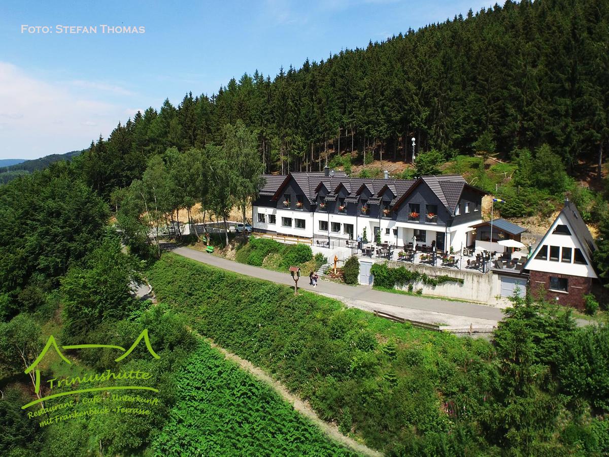 Die Triniushuette "Thueringens Schoenste Aussicht" Rauenstein Kültér fotó